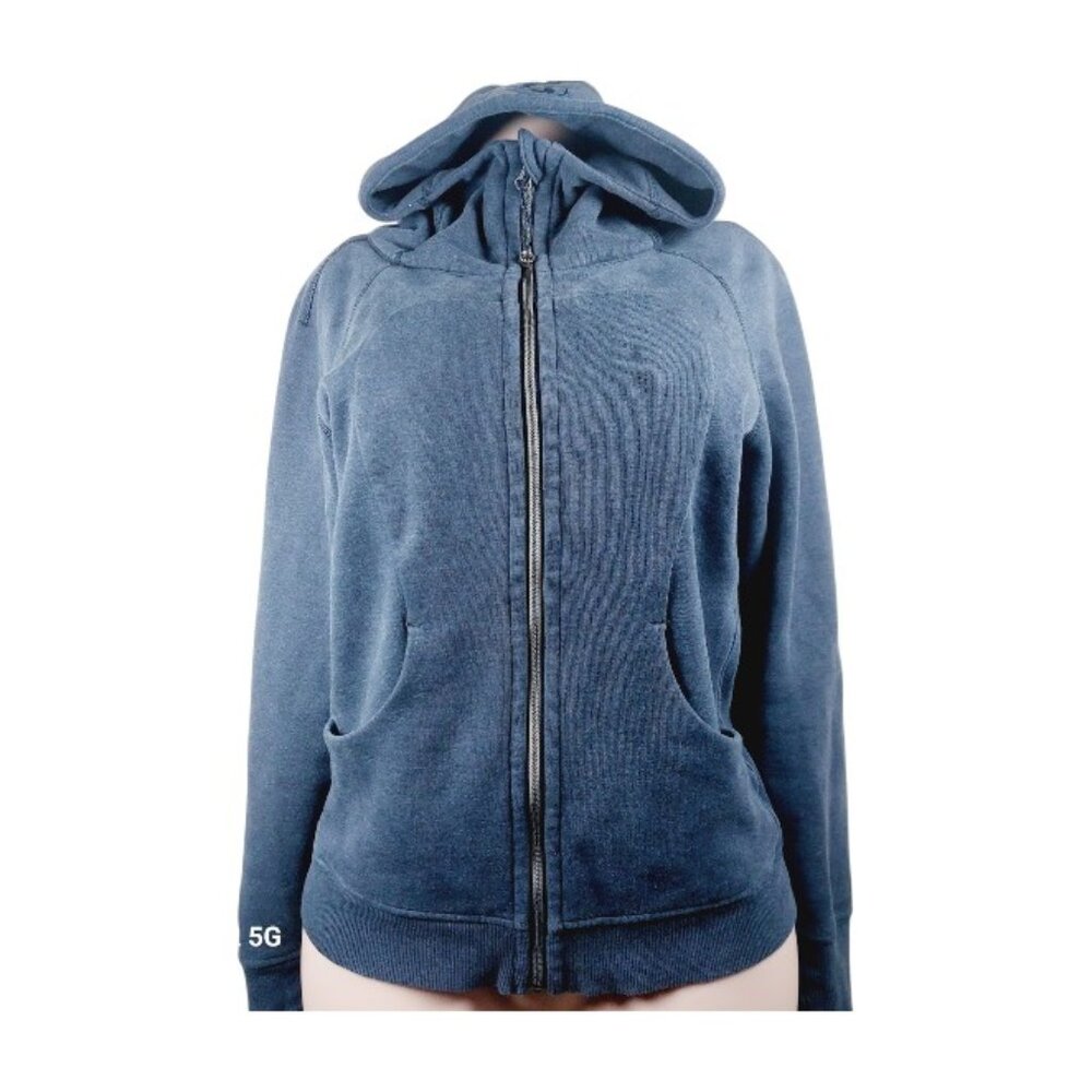 Lululemon Women's Navy Scuba Long Sleeve Fleece Full Zip Hoodie Size 8